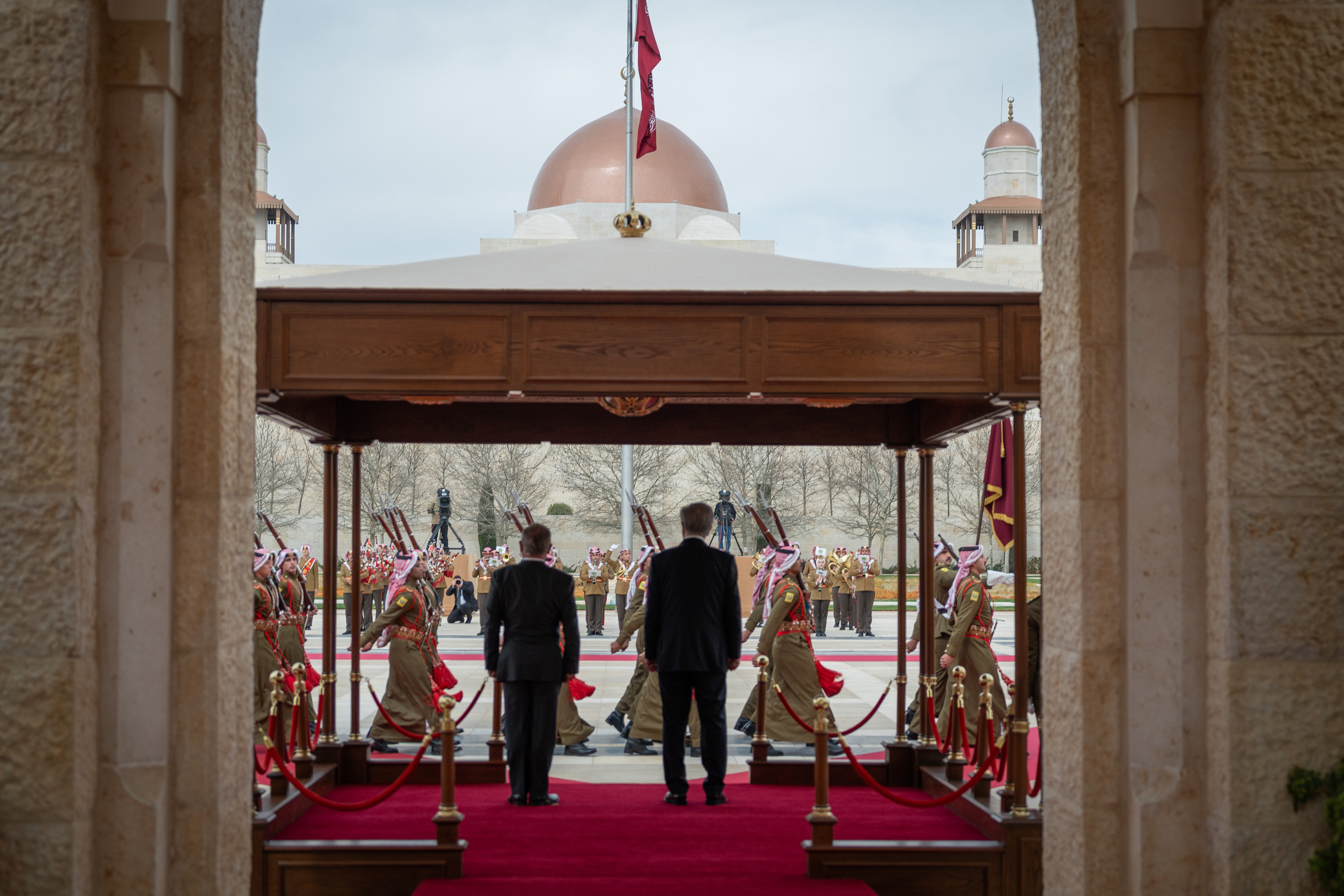 From Kazakhstan President Kassym-Jomart Tokayev’s visit to Jordan, as His Majesty King Abdullah II and His Royal Highness Crown Prince Al Hussein received him at Al Husseiniya Palace