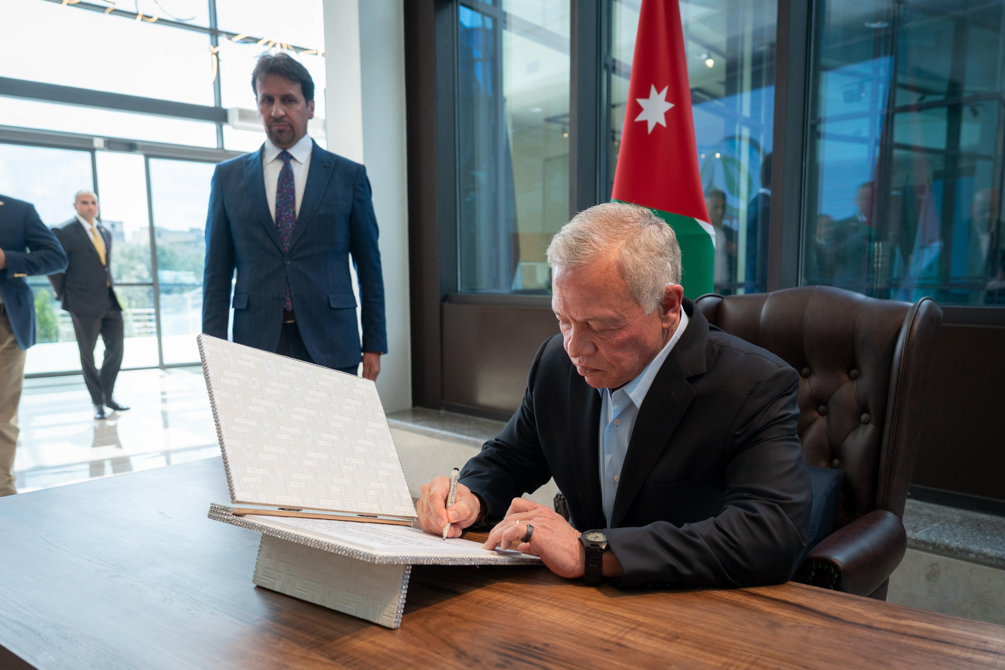 In Ain Al Basha, Balqa, His Majesty King Abdullah II inaugurates the National Seed Bank.