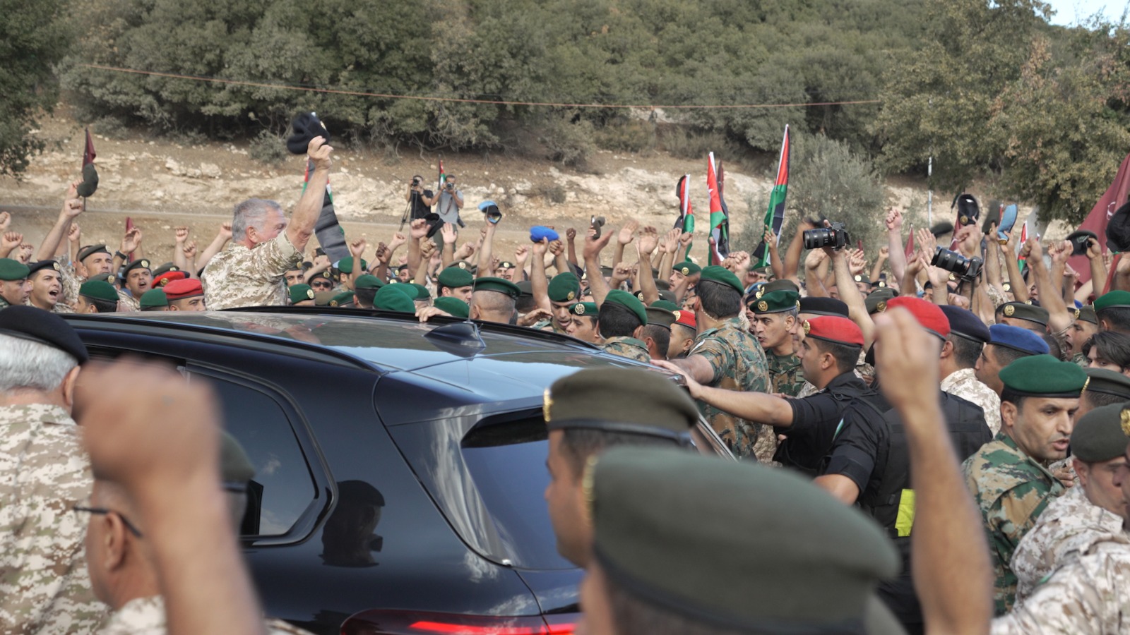 From His Majesty King Abdullah II’s visit to the Northern Military Region Command, accompanied by His Royal Highness Crown Prince Al Hussein