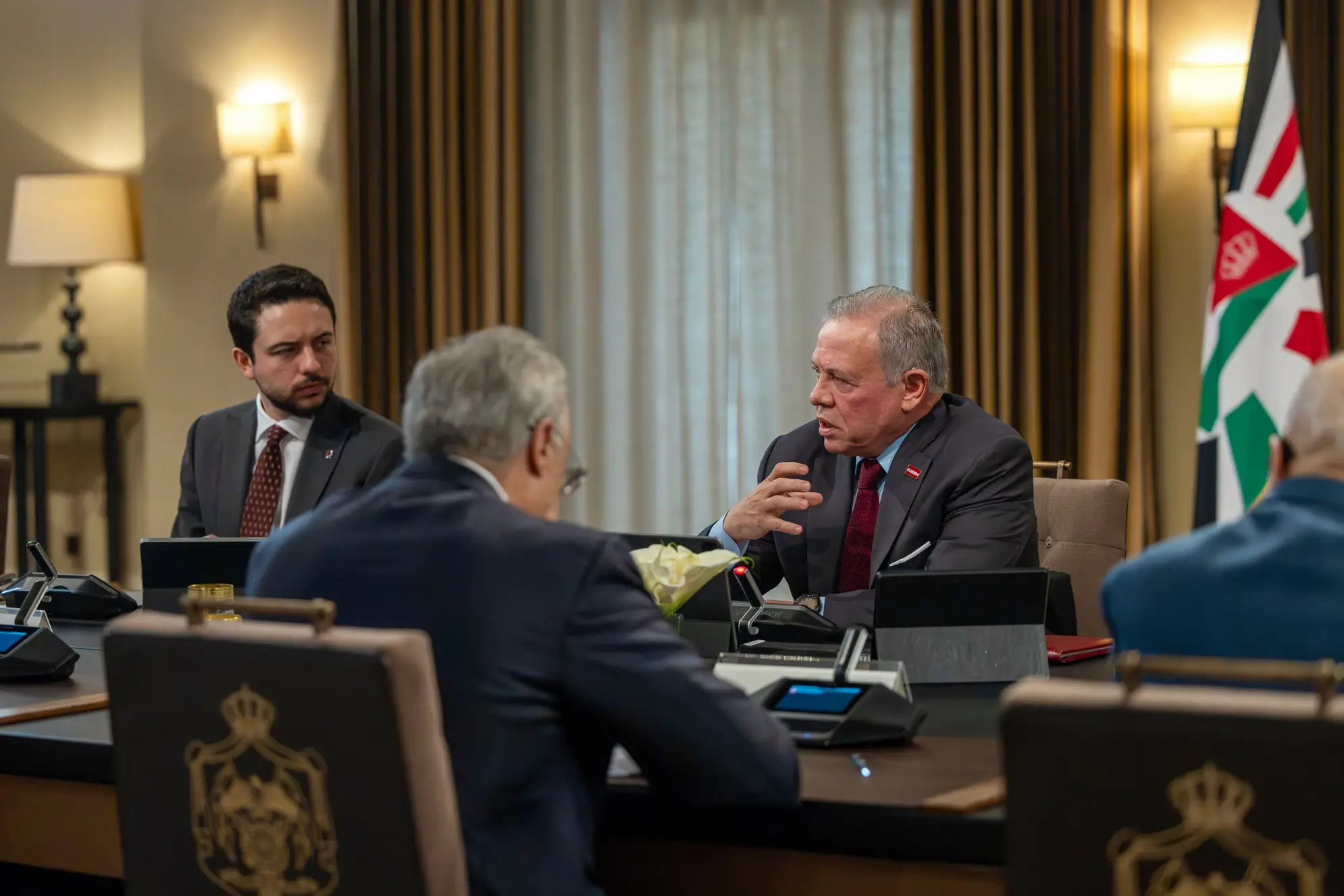 King to former PMs, officials: Jordan is safe and will remain so