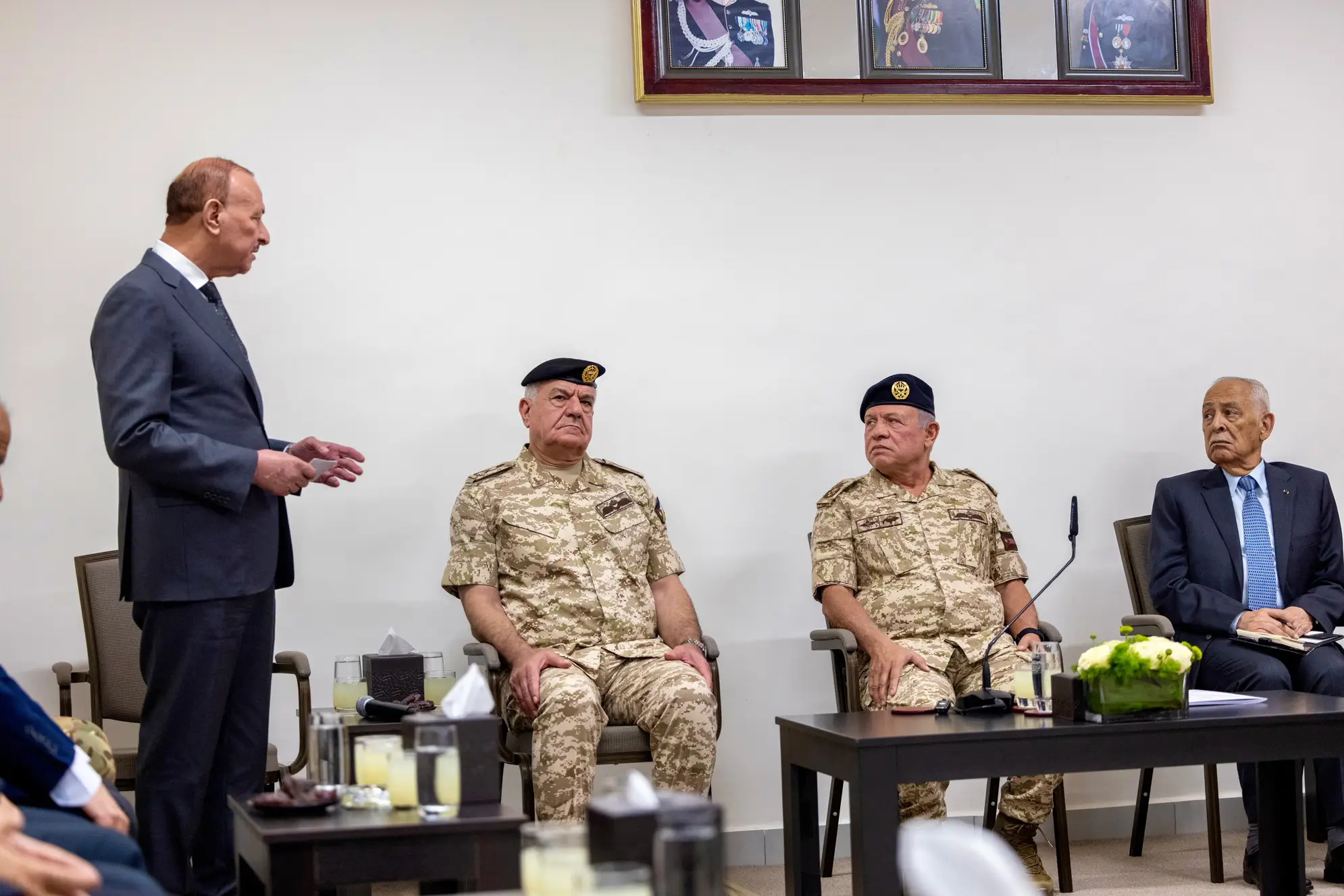 King meets with military retirees