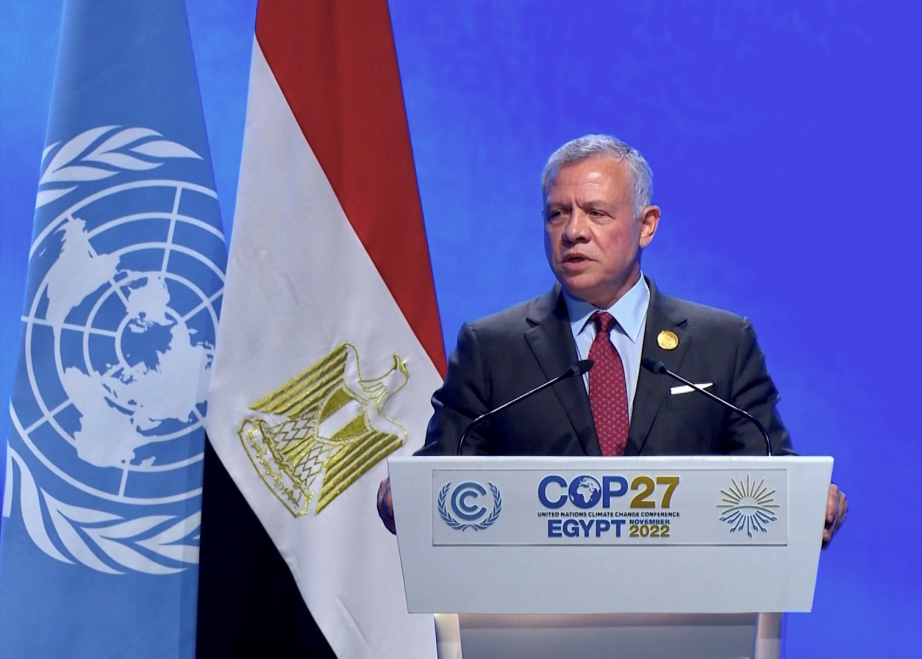 Address by His Majesty King Abdullah II at the United Nations Climate Change Conference (COP27) hosted by Egypt
